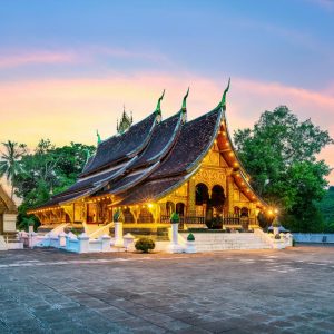 Templo Wat Xieng Thong en Luang Prabang, Laos, uno de los principales atractivos turísticos del país.